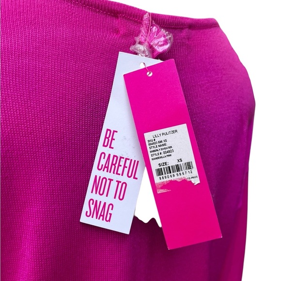 Lilly Pulitzer Emberly Sweater in Hot Pink- Size XS - Picture 7 of 9